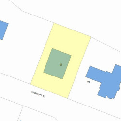 25 Endicott St, Newton MA 02461-1011 plot plan