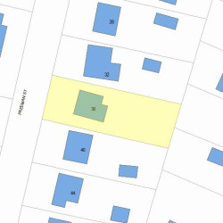 36 Freeman St, Newton MA 02466-1206 plot plan