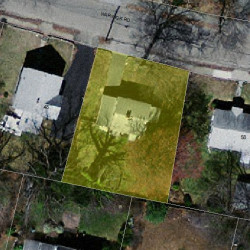52 Warwick Rd, Newton MA 02465-1724 aerial view