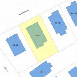 474 Albemarle Rd, Newton MA  02460-1361 plot plan