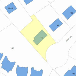 115 Albert Rd, Newton MA  02466-1300 plot plan