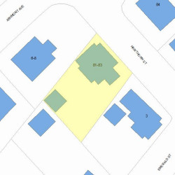 81 Hawthorn St, Newton MA 02458-1235 plot plan