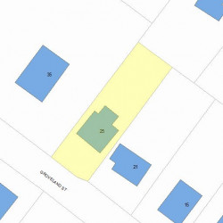 25 Groveland St, Newton MA 02466-2318 plot plan