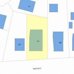 293 Webster St, Newton MA 02466-2105 plot plan