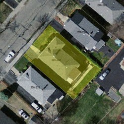 228 Linwood Ave, Newton MA 02460-1459 aerial view