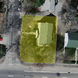 84 Cloverdale Rd, Newton MA  02461-1811 aerial view