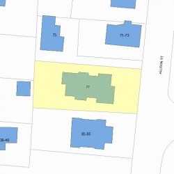 77 Allison St, Newton MA 02458-1044 plot plan