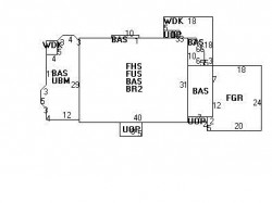 12 Byfield Rd, Newton MA 02468-1234 floor plan