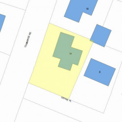 14 Cummings Rd, Newton MA 02459-1735 plot plan