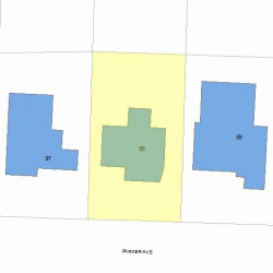 93 Parker Ave, Newton MA  02461-1814 plot plan