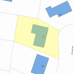 41 Colgate Rd, Newton MA  02462-1304 plot plan