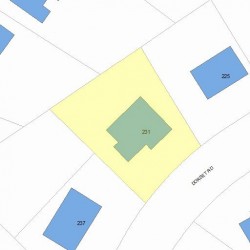 231 Dorset Rd, Newton MA  02468-1451 plot plan
