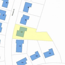 102 Adeline Rd, Newton MA 02459-2705 plot plan