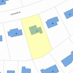 52 Alexander Rd, Newton MA 02461-1831 plot plan