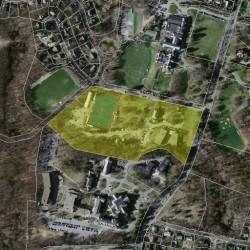 825 Centre St, Newton MA  02458-2527 aerial view