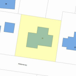 31 Fredana Rd, Newton MA  02468-1103 plot plan