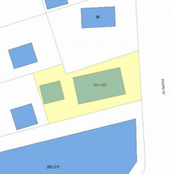 101 Faxon St, Newton MA 02458-1062 plot plan