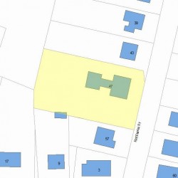 47 Freeman St, Newton MA  02466-1205 plot plan