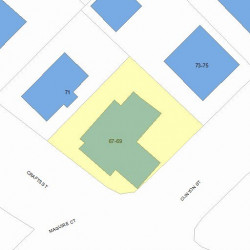 67 Crafts St, Newton MA 02458-1257 plot plan