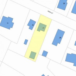 21 Fern St, Newton MA 02466-2206 plot plan