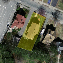 24 Ash St, Newton MA 02466-1819 aerial view