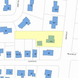 949 Centre St, Newton MA  02459-1235 plot plan