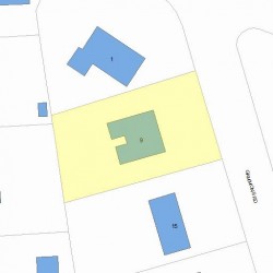 9 Gammons Rd, Newton MA  02468-1215 plot plan
