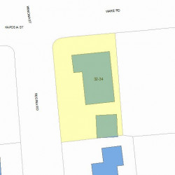 32 Ware Rd, Newton MA 02466-1416 plot plan