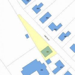 665 Grove St, Newton MA 02462-1318 plot plan