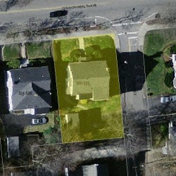 522 Commonwealth Ave, Newton MA 02459-1634 aerial view