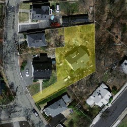 72 Cottage St, Newton MA  02464-1229 aerial view