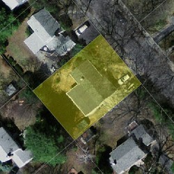 17 Deforest Rd, Newton MA  02462-1110 aerial view