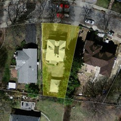 32 Champa St, Newton MA 02464-1225 aerial view