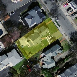 57 Eddy St, Newton MA 02465-2132 aerial view