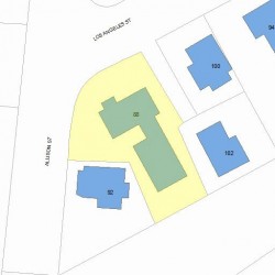 88 Allison St, Newton MA 02458-1028 plot plan