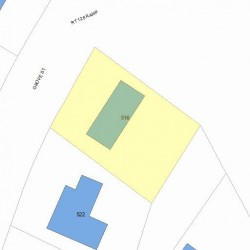 516 Grove St, Newton MA 02462-1411 plot plan