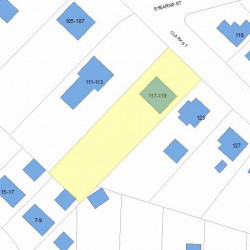 119 Clark St, Newton MA 02459-2426 plot plan