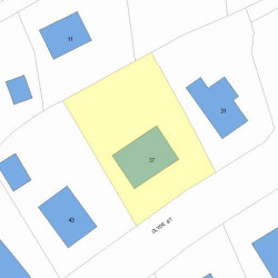 37 Clyde St, Newton MA 02460-2208 plot plan