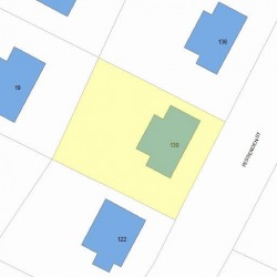 130 Fessenden St, Newton MA  02460-1132 plot plan