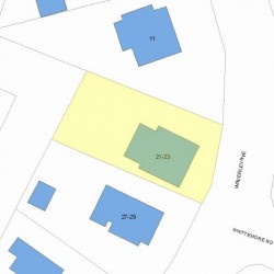 21 Waverley Ave, Newton MA 02458-2103 plot plan