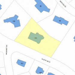 150 Valentine St, Newton MA 02465-3028 plot plan