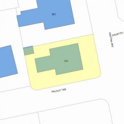 105 Central Ave, Newton MA  02460-1711 plot plan
