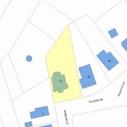 93 Hillside Rd, Newton MA 02461-1442 plot plan