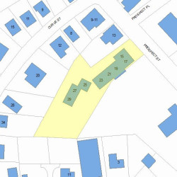 21 Prospect St, Newton MA 02465-2228 plot plan