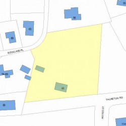 66 Rockland Pl, Newton MA  02464-1234 plot plan