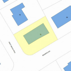 76 Brandeis Rd, Newton MA  02459-2743 plot plan