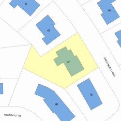 67 Great Meadow Rd, Newton MA 02459-2714 plot plan