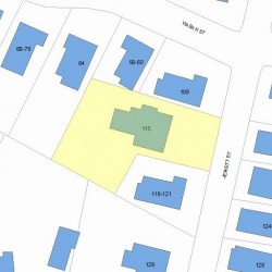 115 Jewett St, Newton MA 02458-1543 plot plan