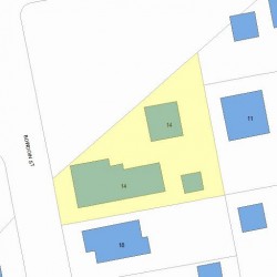 14 Bowdoin St, Newton MA  02461-1414 plot plan