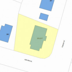 215 Cherry St, Newton MA 02465-1245 plot plan